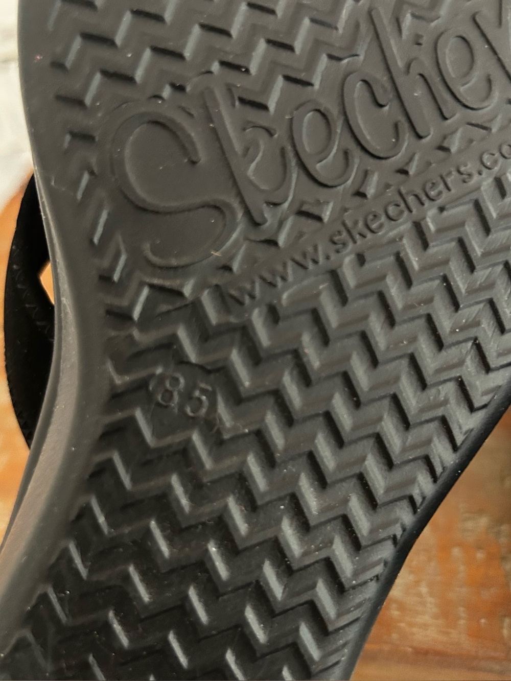 Skechers Black Wedge Rumblers Sandals Women’s Size 8.5 Comfortable Strappy - Picture 8 of 9